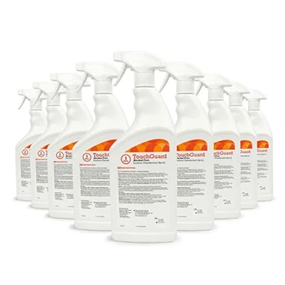 Image de TouchGuard Lot de 10 x 1 litre, Spray désinfectant multi surfaces sans alcool Fabriqué au Royaume Uni