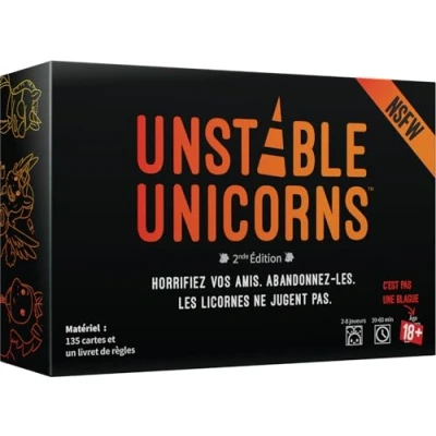 Image de Asmodee TeeTurtle Unstable Unicorns : NSFW Jeux de société cartes d&#039;ambiance adultes à partir 18 ans 2 8 joueurs Version française