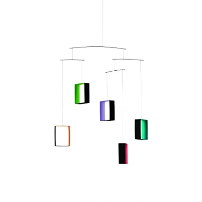 Image de Flensted Mobiles Mobile perspectif en Acier, Noir/Multicolore, 60 x 45 cm