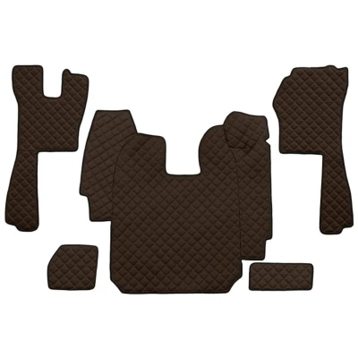Image de F CORE FL03 BROWN Ensemble de tapis sol Similicuir avant 5 marron