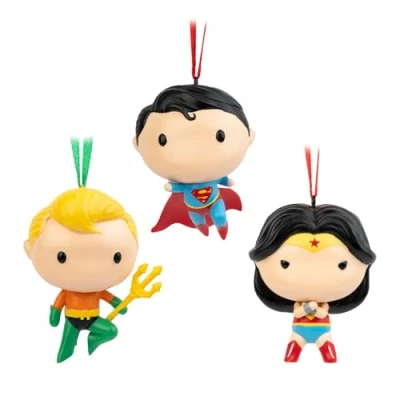 Image de Grupo Erik Lot de 3 Décorations Noël DC Comics Boules Originales en Résine, Sapin