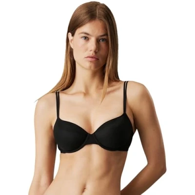 Image de Calvin Klein Underwear Lightly Lined DEMI Soutiengorge invisible, Femme, Taille: 80D, Black