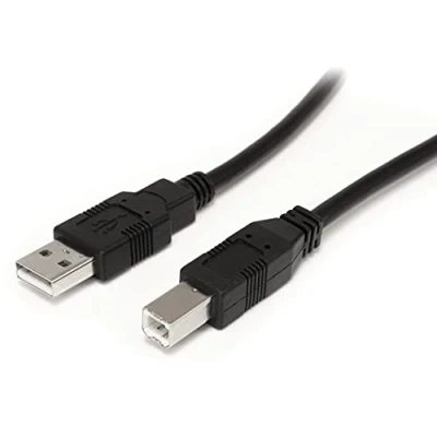 Image de StarTech.com Câble USB A à B Actif de 9 m M/M Noir Cordon 2.0 d&#039;Imprimante d&#039;Extension (USB2HAB30AC)