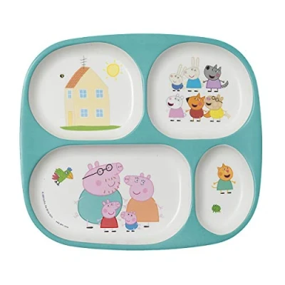 Image de Assiette à 4 compartiments Peppa Pig