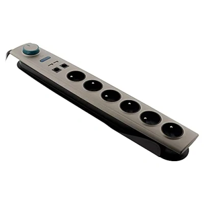 Image de Multiprise parafoudre 6 Prises 16A avec Interrupteur+ USB RJ11 Otio