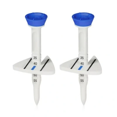 Image de MiOYOOW 2PCS Tees Golf en Plastique, 30 55mm de Réglables Incassables, avec Ligne Visée Précise pour Réduisent Friction et Rotation Latérale