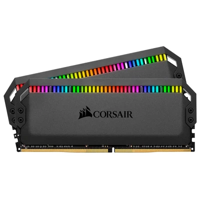 Image de Corsair DOMINATOR PLATINUM RGB 32GB (2x16GB) DDR4 3600 (PC4 28800) C18 1.35V AMD Optimized Memory Noir