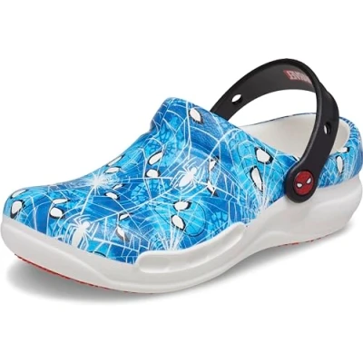 Image de Crocs Sabots Unisexes Bistrot Graphic Spider Man/Blanc, 36 EU, Man Blanc, 36/37 EU