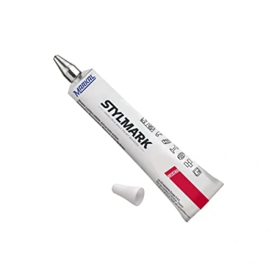 Image de Markal 96653 Stylmark Marqueur, Pointe bille 3 mm en acier, Jaune, 1 Unité (Lot de 1)