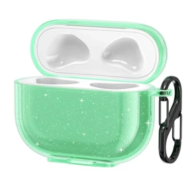 Image de kwmobile Housse pour Écouteurs sans Fil Compatible avec Apple AirPods 3 Coque de Protection en TPU Vert Transparent