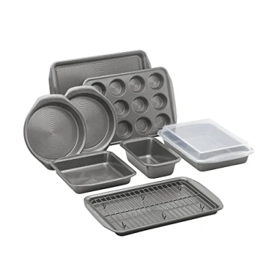 Image de Circulon Momentum Lot de 10 ustensiles cuisson antiadhésifs avec plaques cuisson, moules à gâteau, moule muffins et grille refroidissement, en acier au carbone, passe lave vaisselle