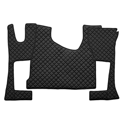Image de F CORE Tapis de entierement Le Sol Camion compatibilité pour Mercedes ACTROS MP 4 01.11 01.19 Cabine 230cm Noir