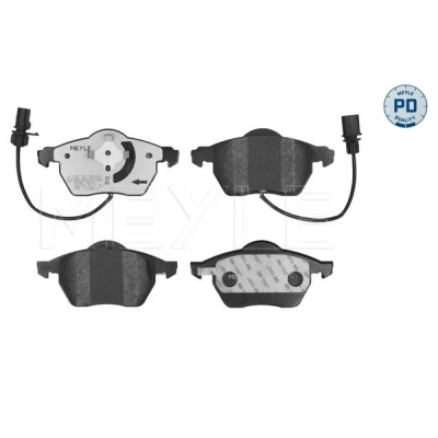 Image de MEYLE 025 230 1820/PD Jeu de plaquettes frein PD Quality Essieu Avant contact signal d&#039;usure inclus avec tôle anti bruit AUDI: A6 C6