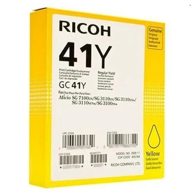Image de Ricoh GC 41Y (405764) Jaune Cartouche d&#039;encre
