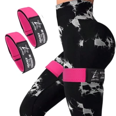 Image de BFR bandes d&#039;occlusion pour fessiers, de restriction du flux sanguin jambes, fessiers et hanches, entraînement, meilleures résistance en tissu squat, fesses cuisses