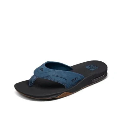 Image de REEF Tongs Fanning pour homme, soutien de la voûte plantaire, semelle extérieure durable, résistante à l&#039;eau, avec décapsuleur intégré, 40 EU