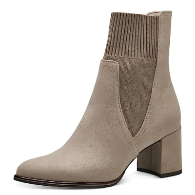 Image de MARCO TOZZI Femme 2 25392 41 Bottines à Talons, Taupe, 40 EU