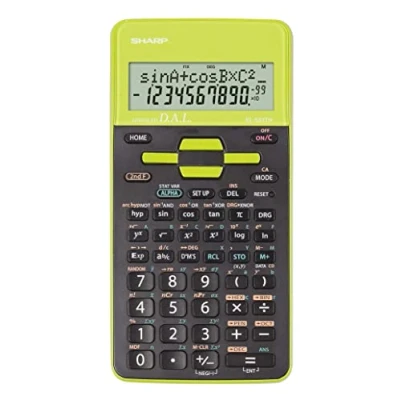 Image de Sharp EL531TH Calculatrice Poche scientifique Noir, Vert Calculatrices (Poche, scientifique, 10 chiffres, 2 lignes, Batterie/Pile, Vert)