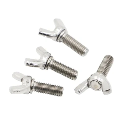 Image de vis à métal Boulon Papillon en Acier Inoxydable 304, 5 pièces, Aile de Pouce, Griffe Serrage la Main, M3 M4 M5 M6(16mm,M6 5pcs)