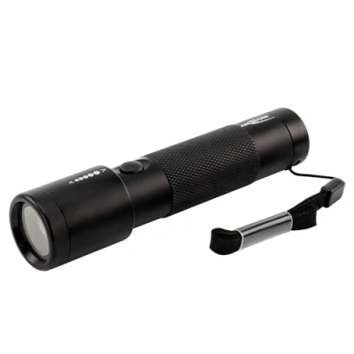 Image de ANSMANN Lampe torche LED professionnelle T200F (1 pce) de poche pratique avec réglage du focus en continu d&#039;une puissance 200 Lumens pour une distance 175 m max.