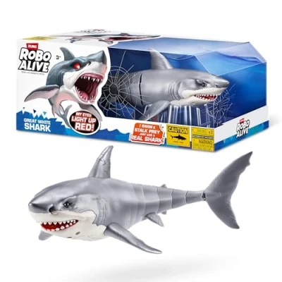 Image de ROBO ALIVE Great White Shark série 1 de ZURU, Requin robotisé