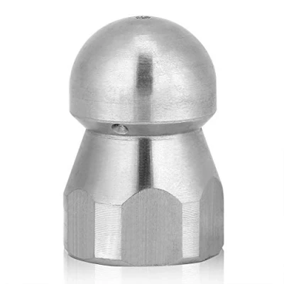 Image de Buse de Nettoyage Jets d&#039;eau et d&#039;égout à Haute Pression Accessoire Laveuse en Acier Inoxydable pour Tuyauteur Égouttoir 3/8in