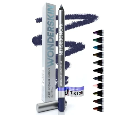 Image de Wonderskin 1440 Delineador de Ojos Larga Duración y Resistente al Agua, Lápices para Maquillaje Mujeres (Blueberry)