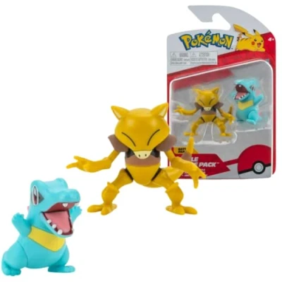 Image de Pokémon Figurine Jouet 5 8 cm Abra &amp; Totodile Figurines Pack Nouvelle Vague 2022 sous Licence Officielle