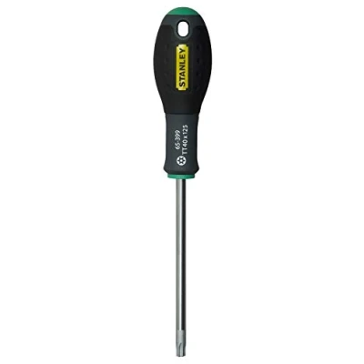 Image de Stanley 1 65 399 Tamper Tournevis Tt40 125 Mm Gamme FatMax Fabriqués En France Lame Acier Sablage De L&#039;Empreinte Poignée Soft Grip Liaison Quasi Incassable Anticorrosion