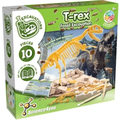 Image de Science4you Dinosaure T Rex Kit de Fouille pour Enfants +6 Ans Excaver et Assembler Fossiles, Jeu Dinosaure, Joeut Archeologie Enfants, Cadeau Garçon Fille 6 10