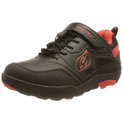 Image de O&#039;NEAL Chaussures de vélo VTT DH FR Descente Freeride système laçage Rapide pour Un Ajustement Parfait, aérations en Tissu à Mailles Traverse Flat Adulte Noir Taille 36