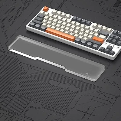Image de MAMBASNAKE Repose poignet pour TKL 80% Clavier Wrist Rest Premier Acrylique Transparent Pieds en Caoutchouc Antidérapant Ergonomique Keyboard Palm Office/Gaming/Typing/Laptop