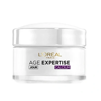 Image de L&#039;Oréal Paris Crème de Jour Anti Âge Fortifiante Soin Redensifiant Rides Triple Action Enrichi en Calcium Pour Peaux Matures À partir 55 ans Age Expertise 50 ml