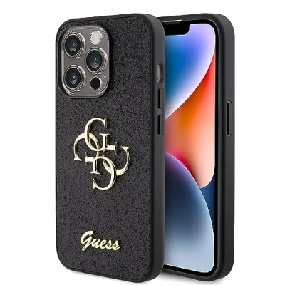 Image de CG MOBILE Guess Coque Fixe à Paillettes pour iPhone 15 Pro Max (Noir)