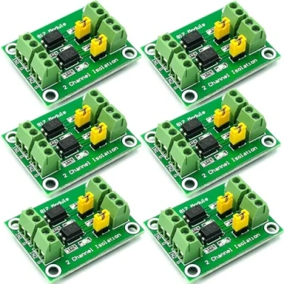 Image de Lot de 6 coupleurs optocoupleurs 817 Carte d&#039;isolation tension à 2 voies Module commande Pilote 3,6 30 V isolé photoélectrique