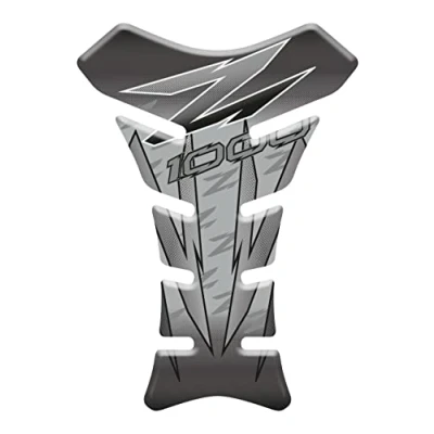 Image de Protège réservoir adhésif en résine effet 3D compatible avec Kawasaki Z1000 (gris)
