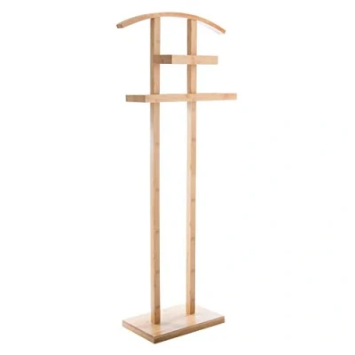 Image de 5FIVE Valet Multi usages en Bambou Pratique Astucieux Coloris Bois