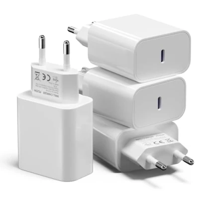 Image de Lot de 4 chargeurs USB C 25 W, Chargeur Rapide Type W PD 3.0, Adaptateur d&#039;alimentation C, Compatible avec iPhone 11/12/13/14/15/16 Pro Max/SE/X/S/XS Max/8 Plus