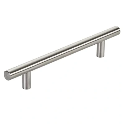 Image de SO TECH® G17 Poignée barre de meuble tube en acier affiné Trou d&#039;entraxe 128 mm Ø 12