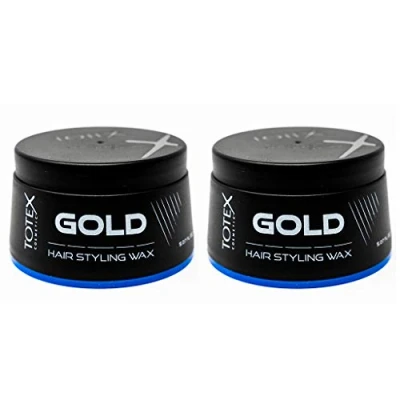 Image de TOTEX Cire Coiffante Gold 150ml Fixation Forte avec Parfum Parfait Texture et Brillance Exceptionnelles Idéale pour une Finition Brillante Tenue Longue Durée Lot de 2