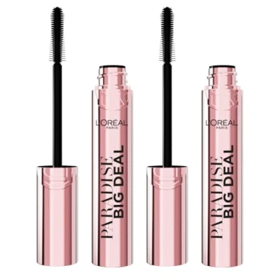 Image de L&#039;Oréal Paris Mascara Paradise Big Deal Noir Volume et Longueur Intense extensible Smoothfinity Formula Cross Conical Brosse 2 Mascaras