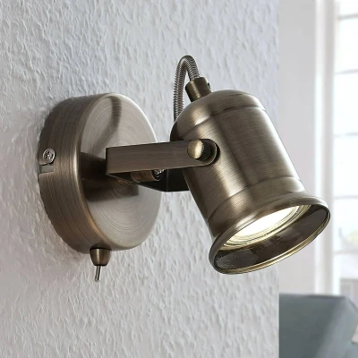 Image de Lindby Spot Anze à intensité variable (Modern, Industriel) en Doré Métal e. a. pour Salon &amp; Salle manger (1 lampe,à GU10), Applique