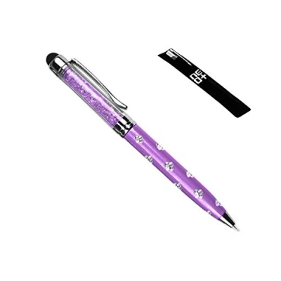 Image de Stylet à écran tactile capacitif 2 en 1 et stylo bille avec cristaux Swarovski. Recharge gratuite pour un (VIOLET)
