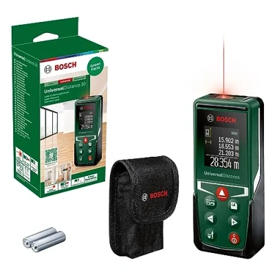 Image de Bosch télémètre laser UniversalDistance 30 (mesures précises jusqu’à m, fonctions de mesure, fonction mémoire, dans boîte carton)