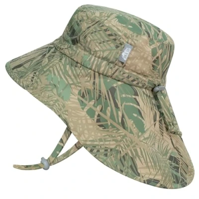Image de Jan &amp; Jul Chapeau de soleil UPF à séchage rapide avec sangle réglable et rabat pour le cou la natation, Jungle Safari, 2 5T