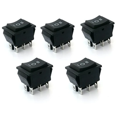 Image de 5Pcs 6 terminals 3 position on/off/on DPDT Bateau Interrupteur à bascule 16A 250VAC/20A 125VAC
