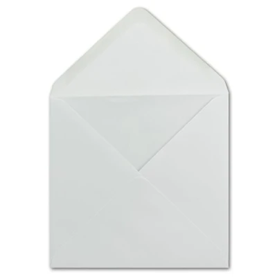 Image de Glüxx Lot de 25 enveloppes carrées blanches 15 x cm 100 g/m² à collage humide Sans fenêtre Idéal pour les cartes v?ux, invitations votre agent
