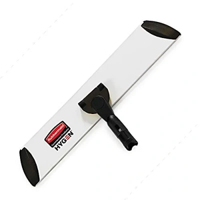 Image de Rubbermaid Commercial Products Exécutif HYGEN serpillère à connexion rapide pour en microfibre humide/sèche, convient aux serpillères de 45,7 cm, argenté/noir (1863893), poignée non incluse