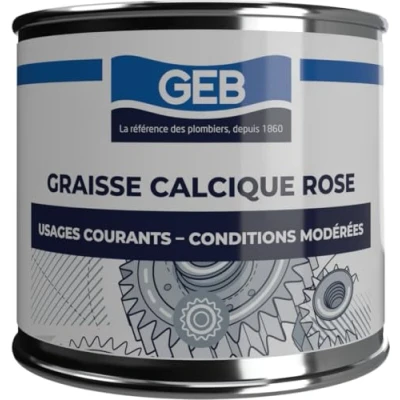 Image de GEB Graisse rose pour usage courants : Graissage des chaines, mécanismes, gonds… Protège contre la corrosion Pot 300 g