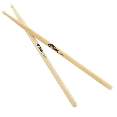 Image de Tiger TDA86 5A Baguettes pour Kit de Batterie avec Pointe en Nylon Érable